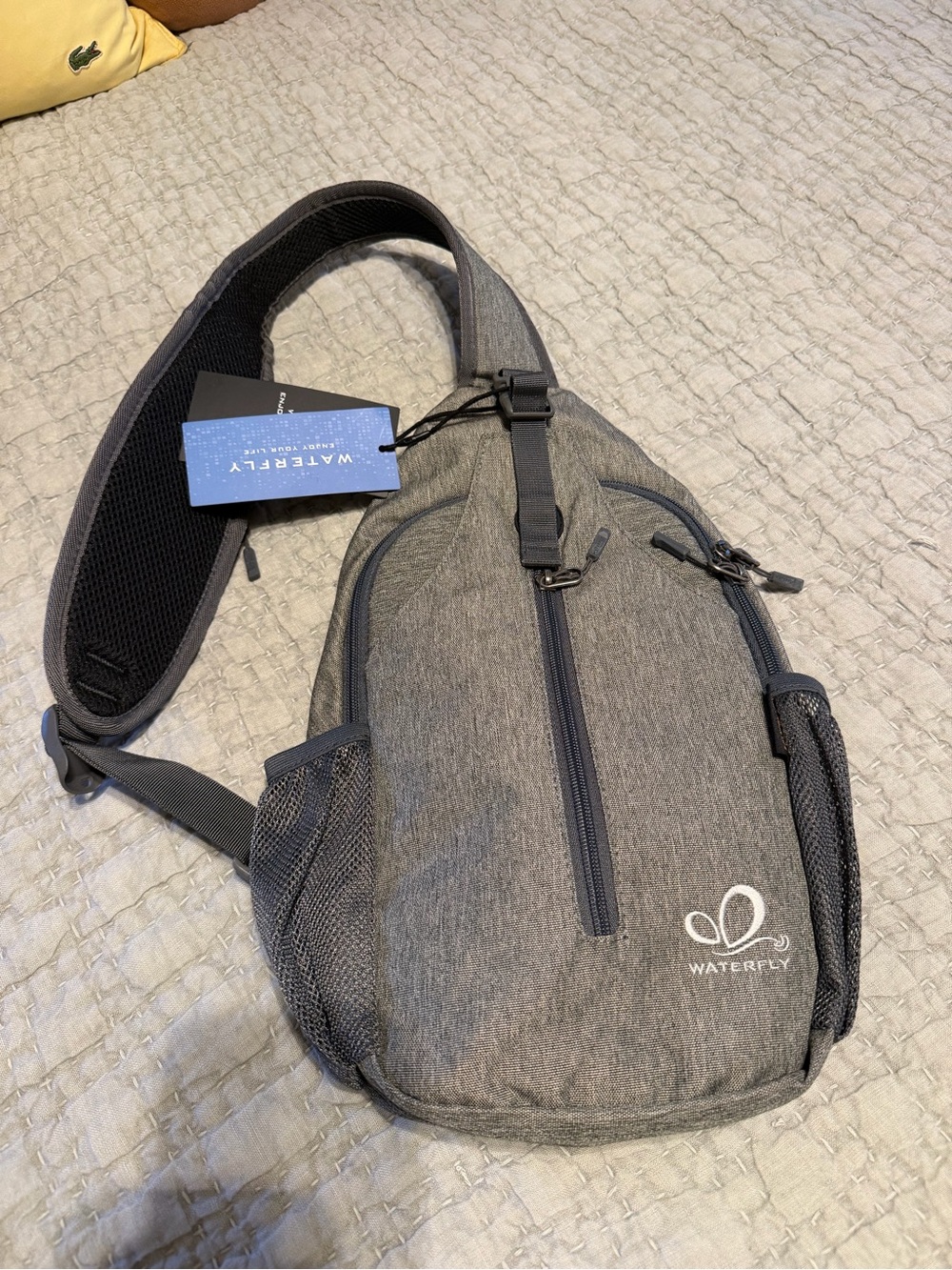 Waterfly Gray Crossbody Sling Bag